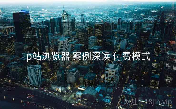 p站浏览器 案例深读 付费模式